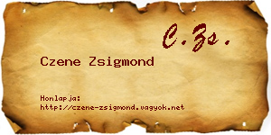Czene Zsigmond névjegykártya